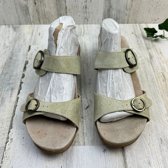 Dansko Manda Slide Wooden Slip on Clogs in Oyster 41/ 10.5 - Picture 2 of 8